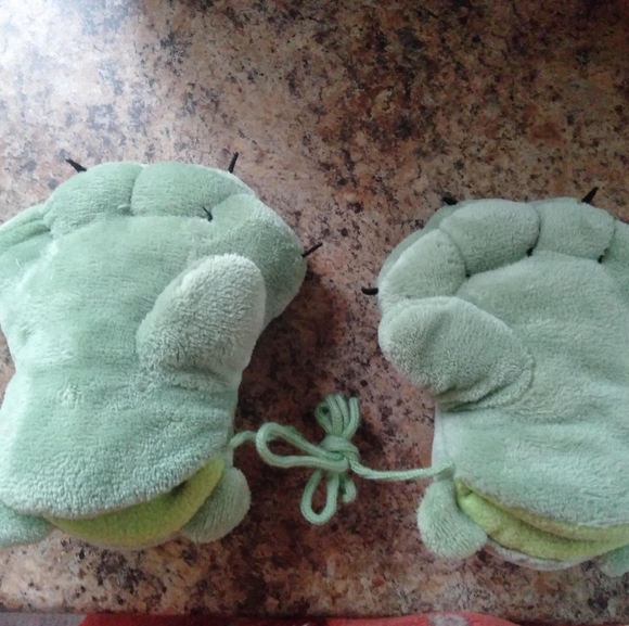 fluffy teddy bear mittens for kids 6-10 Brown - Picture 2 of 4